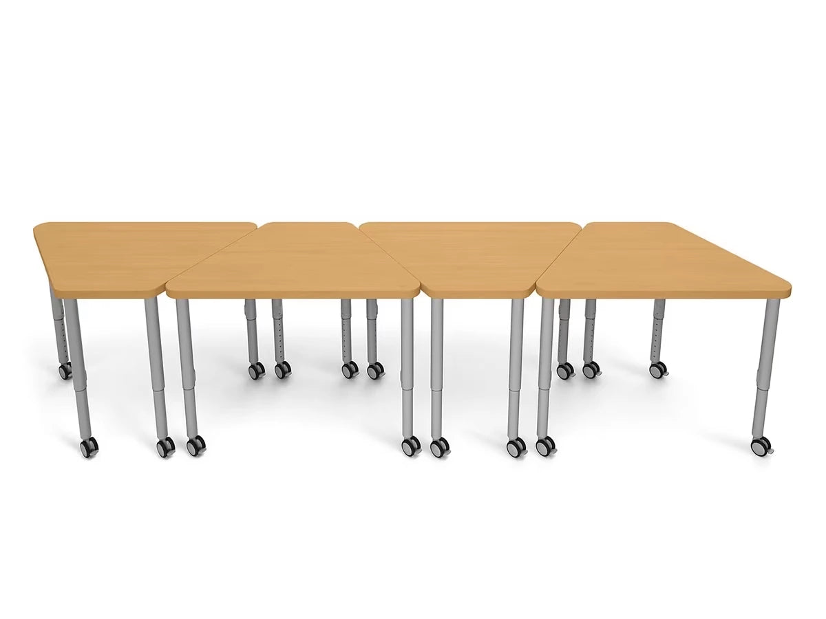 Modern Edge Mobile Trapezoid Student Desk - US 2244