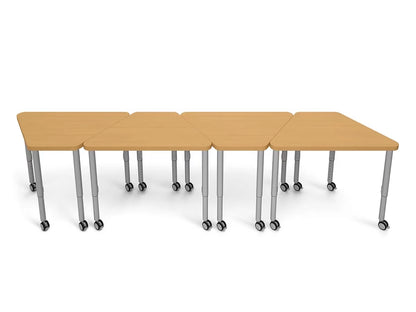 Modern Edge Mobile Trapezoid Student Desk - US 2244