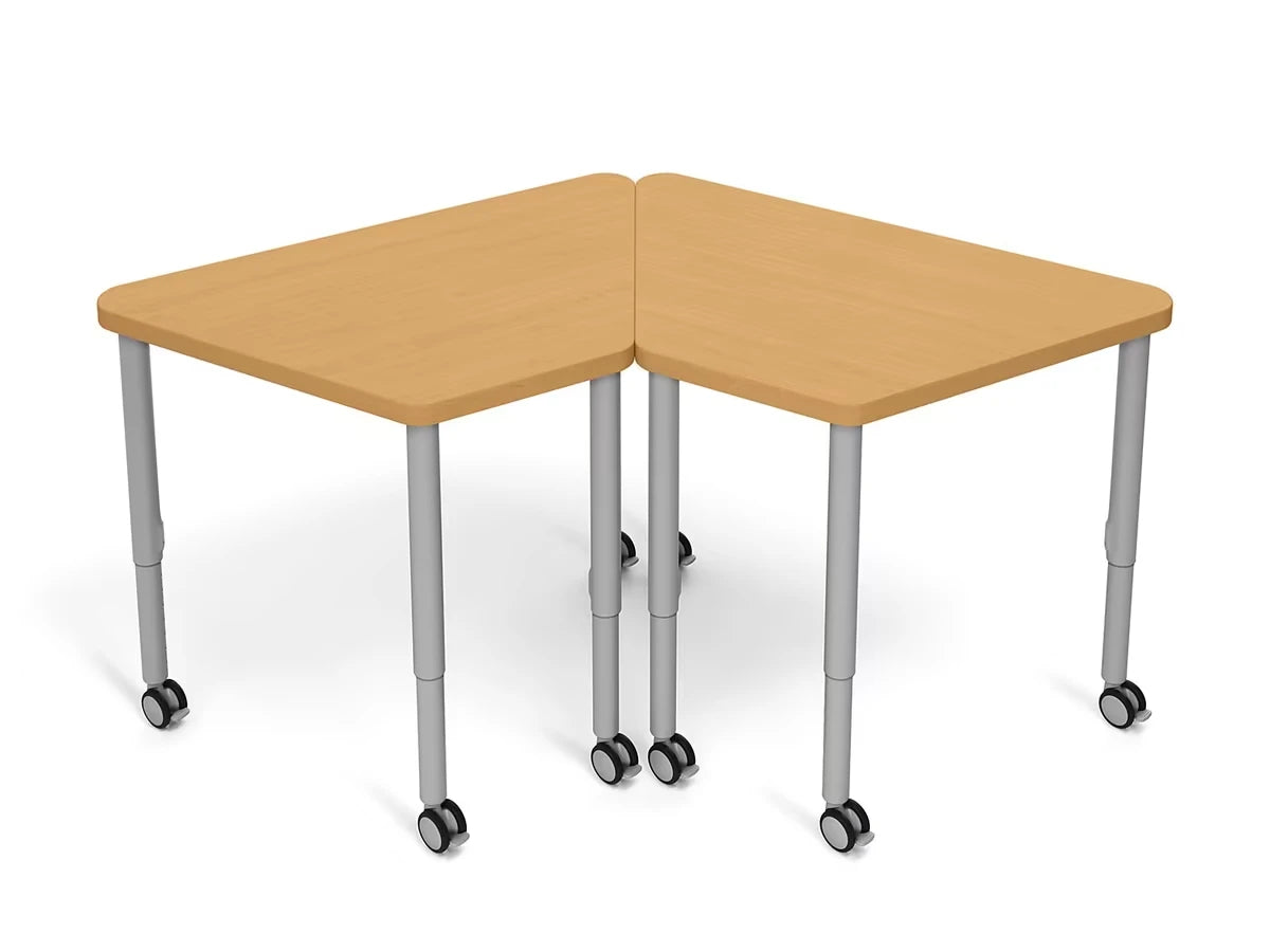 Modern Edge Mobile Trapezoid Student Desk - US 2244