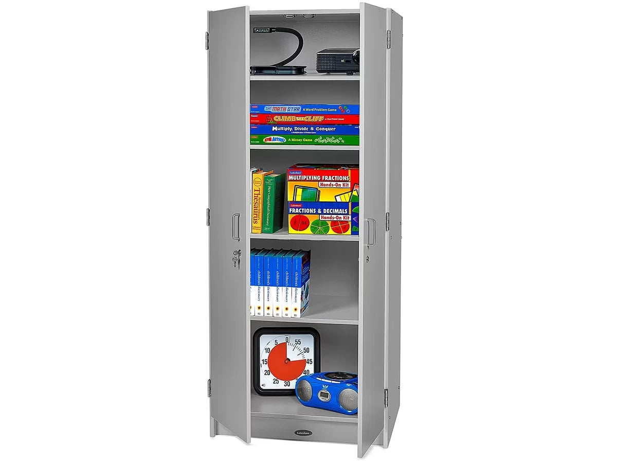 Flex-Space Locking Storage Cabinet - Gray - US 1649