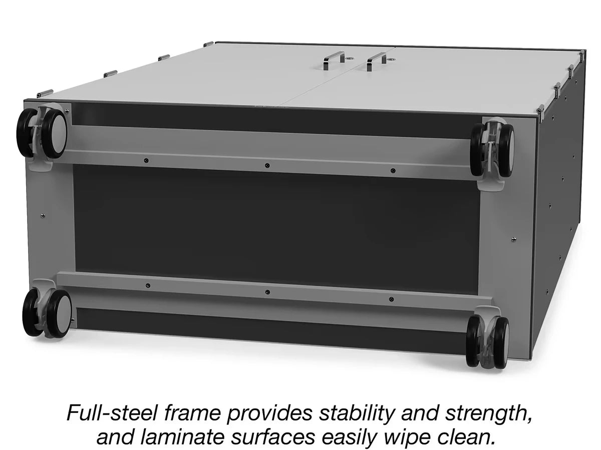 Modern Edge Mobile 4-Shelf Locking Storage Cabinet - US 2420