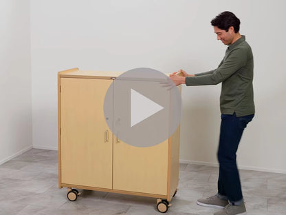 Flex-Space Jr.® Mobile 3-Shelf Locking Storage Cabinet - US 6838