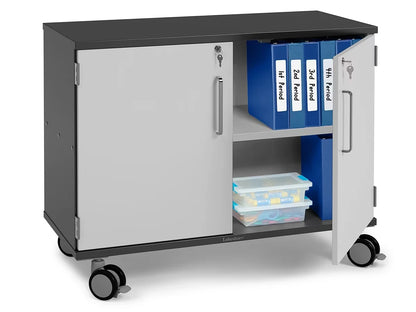 Modern Edge Mobile 2-Shelf Locking Storage Cabinet - US 1113