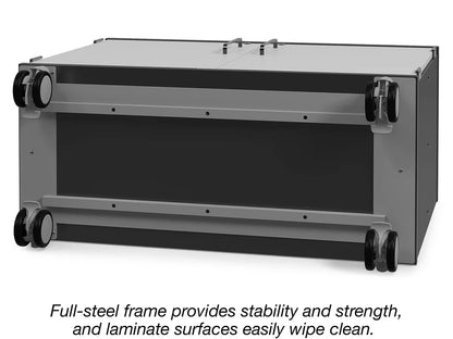 Modern Edge Mobile 2-Shelf Locking Storage Cabinet - US 1113