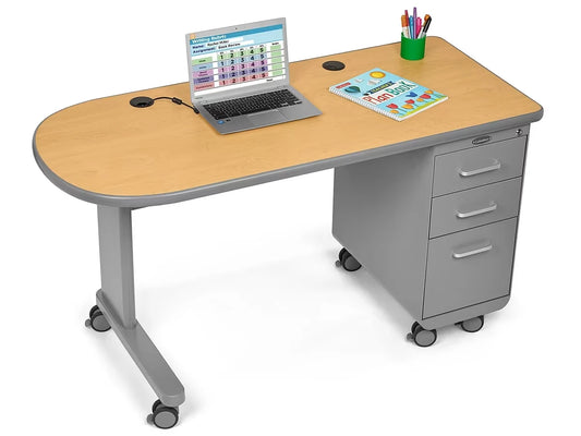 Flex-Space Mobile Teacher Desk - Maple - US 8263