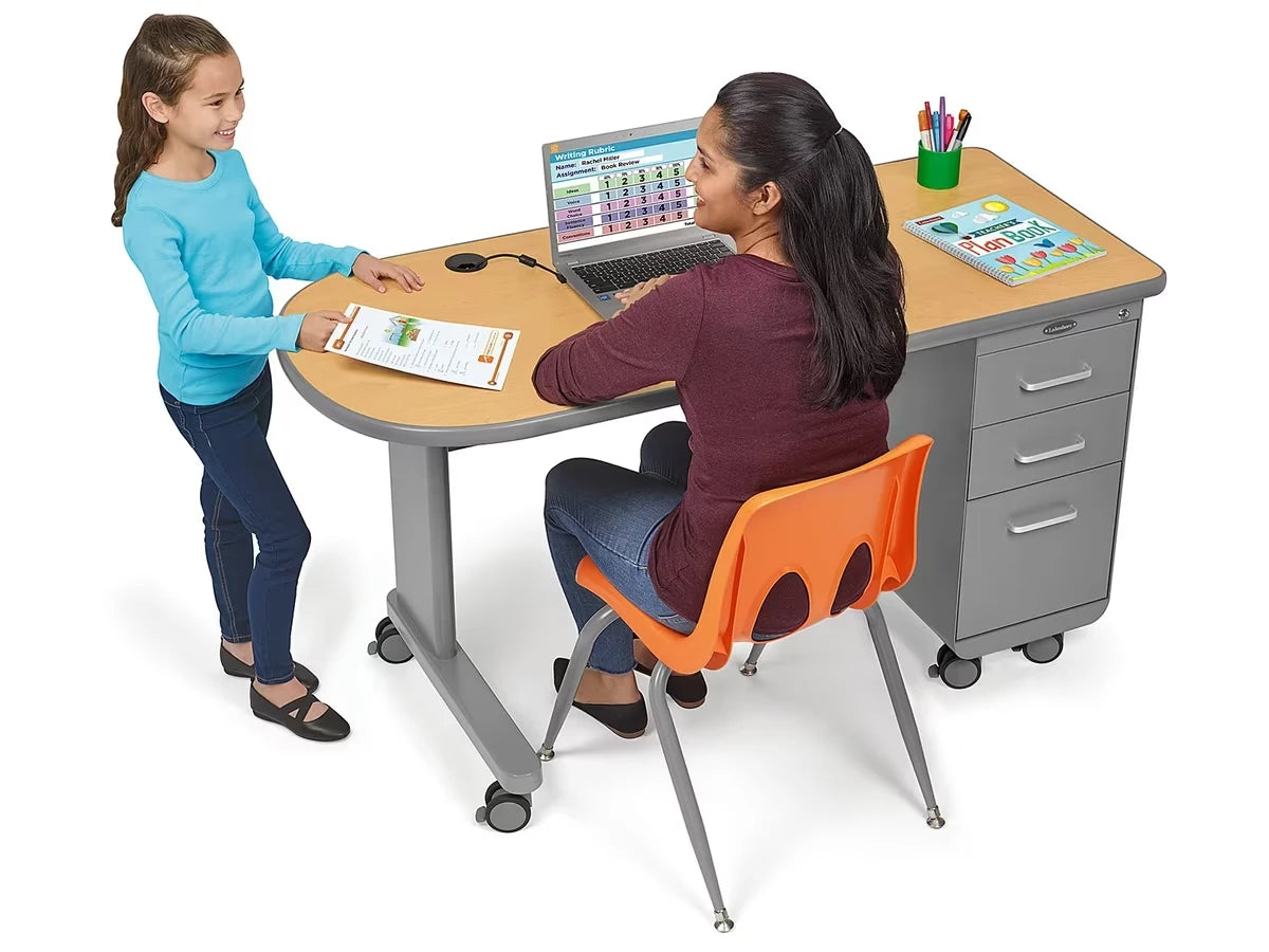Flex-Space Mobile Teacher Desk - Maple - US 8263